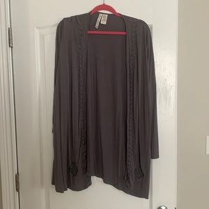 Long sleeve gray cardigan